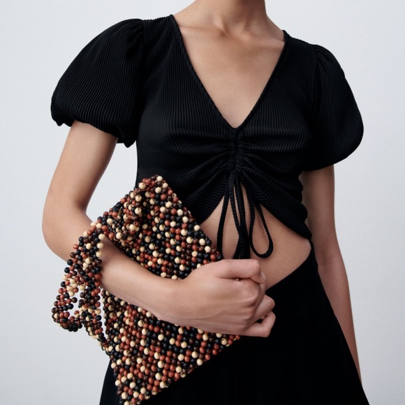 Zara Tops - Zara | Ruched Crop Top